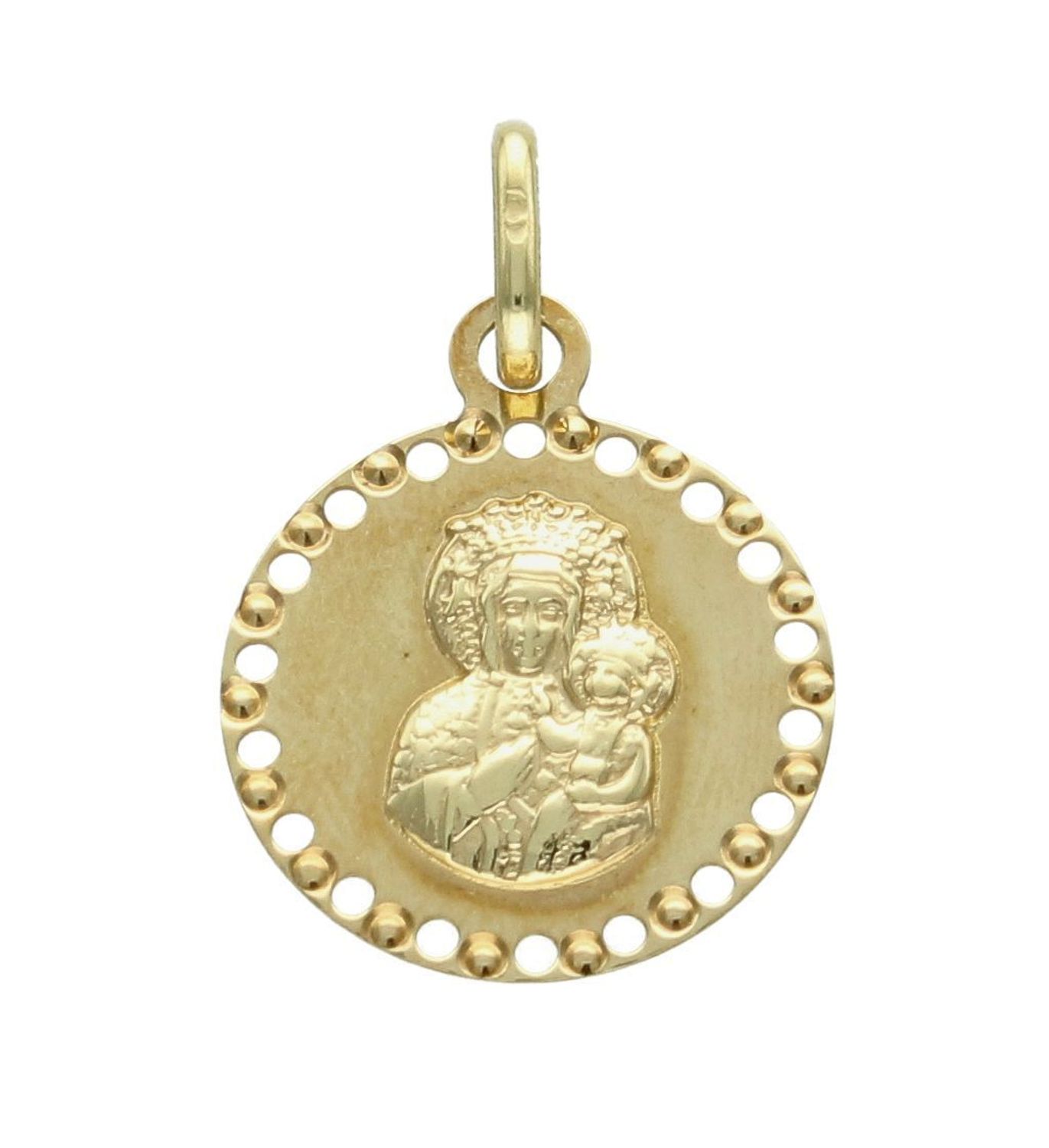 Złota zawieszka 585 medalik Matka Boska Częstochowska ZA 1544..jpg